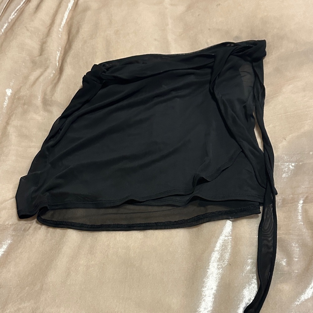 Wild Fable Sheer Black Mesh sarong